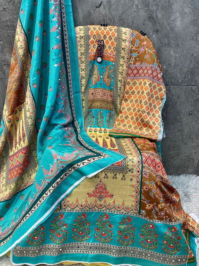 Hoor Tex H 347 Chinon Printed Wear Pakistani Salwar Suit Wholesale Price In Surat